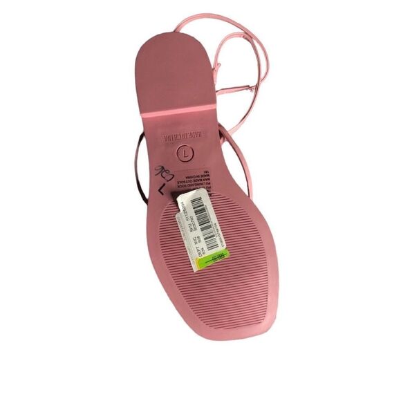NWT STEVE MADDEN Pink Rise Flat Sandals. Cross Back Straps Slip On Toe. Size: 7 - Picture 3 of 3